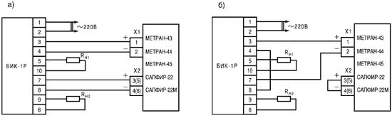 Схема внешних соединений блока БИК-1Р; БИК-1РИ